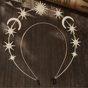Baroque Gold Star and Moon Headband